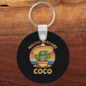 Gewone Nacho Coco Matching Mexicaanse Cinco De May Sleutelhanger (Voorkant)