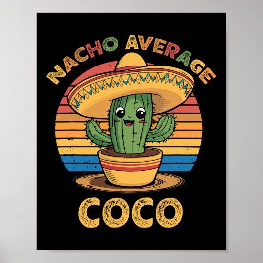 Gewone Nacho Coco Overeenkomen Mexicaanse Cinco De Poster (Voorkant)