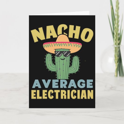 Gewone Nacho elektricien Cinco De Mayo Funny Elec Kaart (Voorkant)