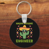 Gewone Nacho-ingenieur Mexicaans Grappig Cinco De Sleutelhanger (Voorkant)