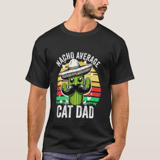 Gewone Nacho Kat Vader Mexicaanse Cinco De Mayo T-shirt (Voorkant)