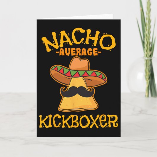 Gewone Nacho Kickbokser Cinco De Mayo Mexicaanse K Kaart (Voorkant)