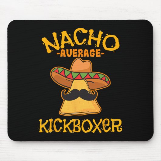 Gewone Nacho Kickbokser Cinco De Mayo Mexicaanse K Muismat (Voorkant)