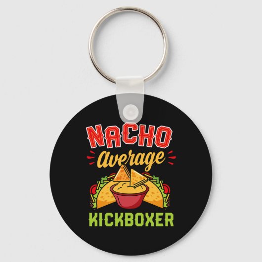 Gewone Nacho Kickbokser Grappig Trendy Kickboksen Sleutelhanger (Voorkant)
