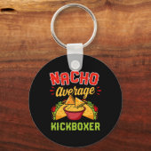 Gewone Nacho Kickbokser Grappig Trendy Kickboksen Sleutelhanger (Voorkant)