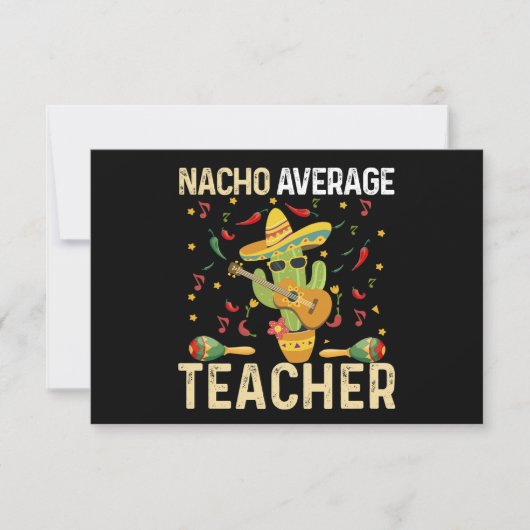 Gewone Nacho-leraar Cinco De Mayo Mexicaans Feest Bedankkaart (Voorkant)