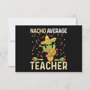 Gewone Nacho-leraar Cinco De Mayo Mexicaans Feest Bedankkaart