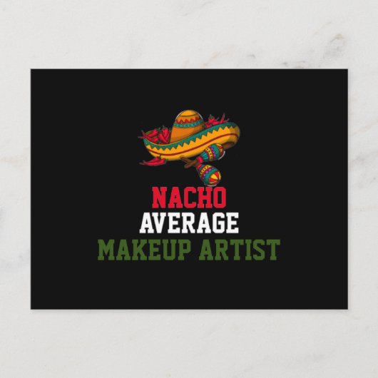 Gewone Nacho Make-up Artiest Briefkaart (Voorkant)