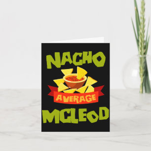 Gewone nacho mcleod grappige verjaardag achternaam kaart