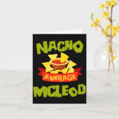 Gewone nacho mcleod grappige verjaardag achternaam kaart (Gele Bloem)