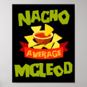 Gewone nacho mcleod grappige verjaardag achternaam poster (Voorkant)