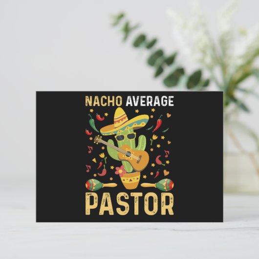 Gewone Nacho-pastoor Religieus Leider Cinco De May Bedankkaart (Staand voorkant)