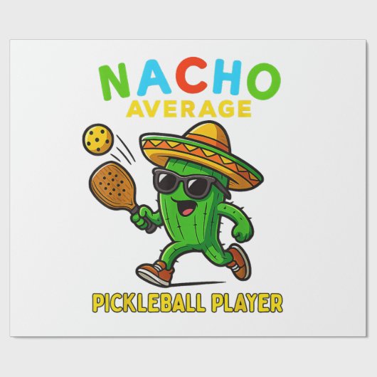 Gewone Nacho Pickleball Speler Cadeaupapier (Vlak)