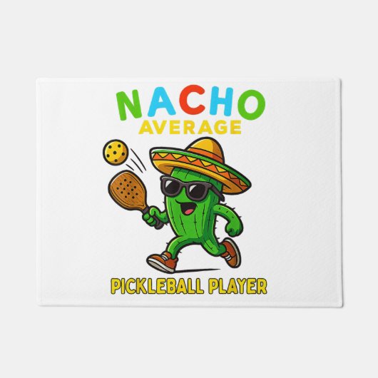 Gewone Nacho Pickleball Speler Deurmat (Voorkant)