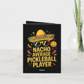 Gewone Nacho Pickleball Speler Feestdagen Kaart (Achterkant)