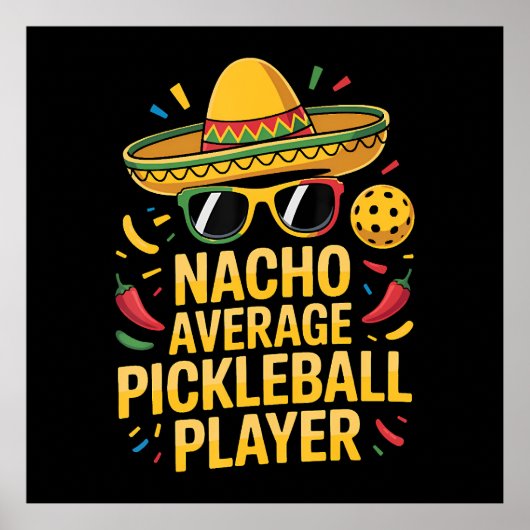 Gewone Nacho Pickleball Speler Poster (Voorkant)