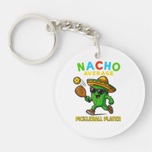 Gewone Nacho Pickleball Speler Sleutelhanger