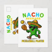 Gewone Nacho Pickleball Speler Uitnodiging Briefkaart (Voorkant / Achterkant)