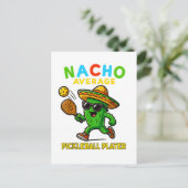 Gewone Nacho Pickleball Speler Uitnodiging Briefkaart (Staand voorkant)