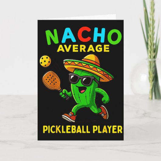Gewone nacho-pickleballspeler grappige Mexicaanse Kaart (Voorkant)
