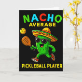 Gewone nacho-pickleballspeler grappige Mexicaanse Kaart (Gele Bloem)