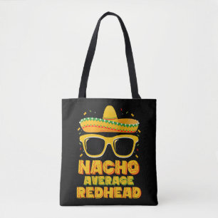 Gewone Nacho Rode Kop Haar Mexicaanse Cinco De May Tote Bag