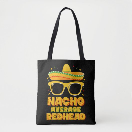 Gewone Nacho Rode Kop Haar Mexicaanse Cinco De May Tote Bag (Voorkant)