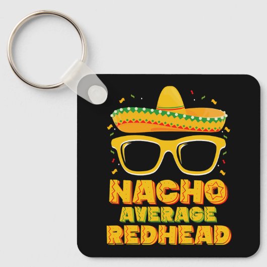 Gewone Nacho Rodekop Haar Mexicaanse Cinco De Mayo Sleutelhanger (Voorkant)