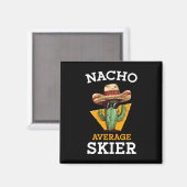 Gewone Nacho-skiër Fun Skiliefhebber Skilopen Magneet (Voorkant / Achterkant)