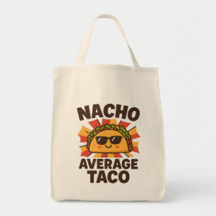 Gewone Nacho Taco Grappig Eten Pun Comic Stijl Tote Bag