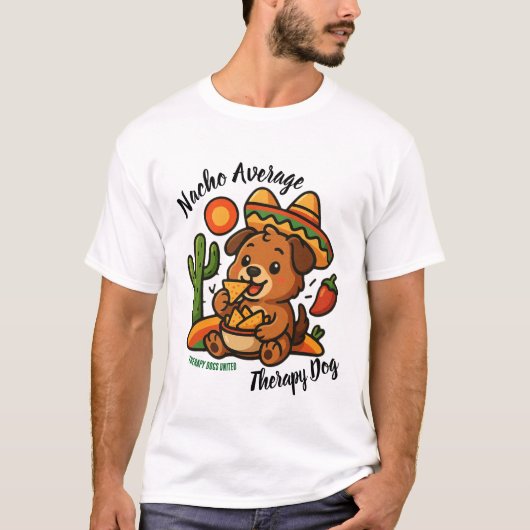 Gewone Nacho Therapie Hond T-shirt (Voorkant)