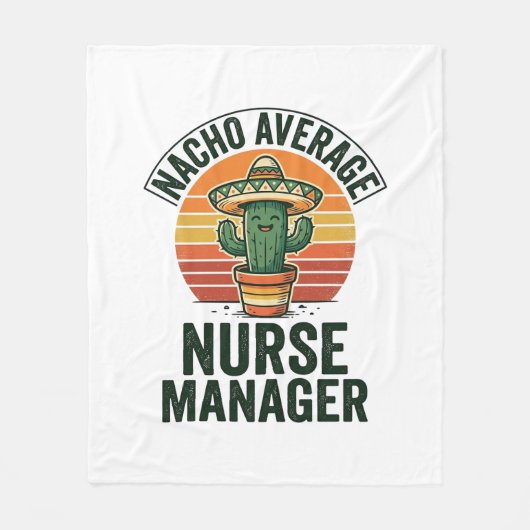 Gewone Nacho-verpleegkundige manager grappig cactu Fleece Deken (Voorkant)