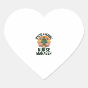Gewone Nacho-verpleegkundige manager grappig cactu Hart Sticker