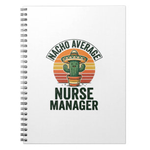 Gewone Nacho-verpleegkundige manager grappig cactu Notitieboek