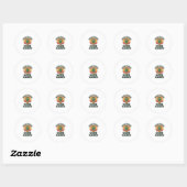 Gewone Nacho-verpleegkundige manager grappig cactu Ronde Sticker (Vel)