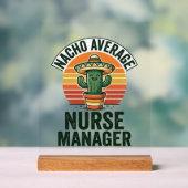 Gewone Nacho-verpleegkundige manager grappige cact Acryl Bord (Neutraal)