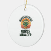 Gewone Nacho-verpleegkundige manager grappige cact Keramisch Ornament (Links)