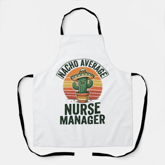 Gewone Nacho-verpleegkundige manager grappige cact Schort (Voorkant)