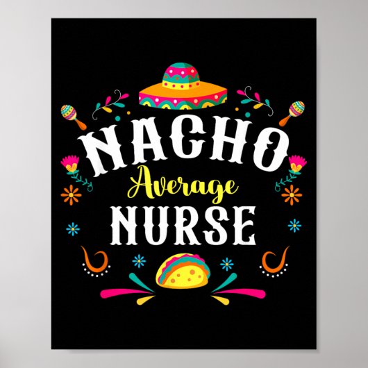 Gewone Nacho-verpleegster Cinco De Mayo-feest Mexi Poster (Voorkant)