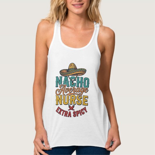 Gewone Nacho-verpleegster Extra pittige grappige v Tanktop (Voorkant)