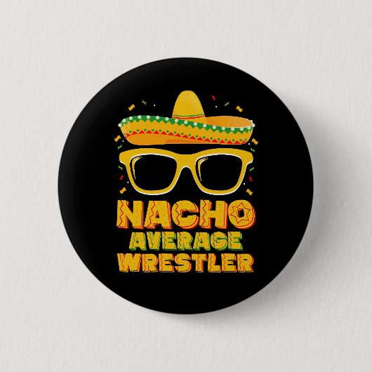 Gewone Nacho Worstelaar Worstelen Cinco de Mayo Ronde Button 5,7 Cm (Voorkant)