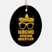Gewone Nacho Worstelaar Worstelt Cinco de Mayo Keramisch Ornament (Rechts)