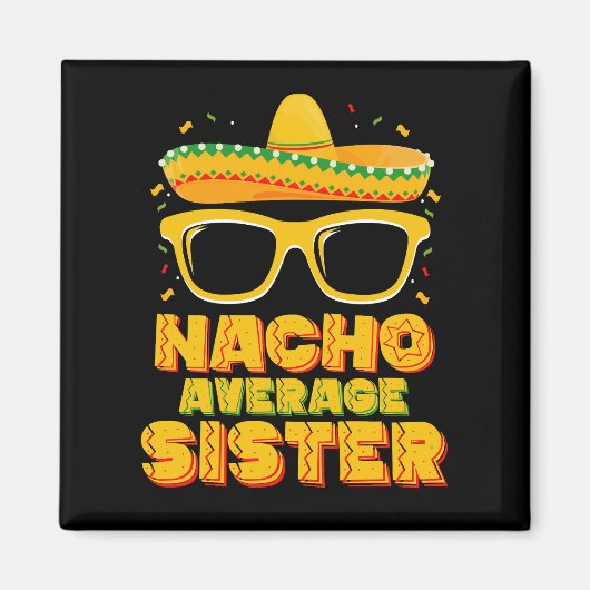 Gewone Nacho Zus Cinco De Mayo Bijpassende Familie Magneet (Voorkant)