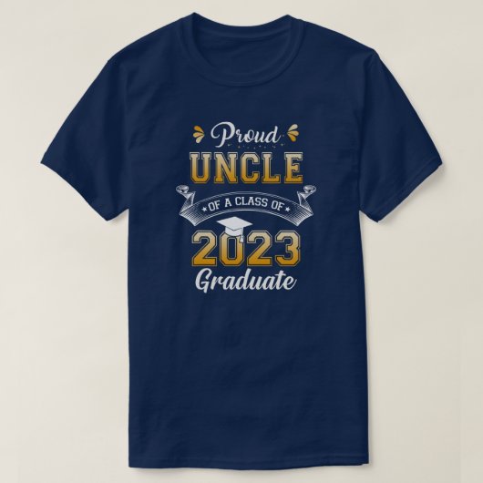 Gewone oom van een klasse van 2023 Afstuderen seni T-shirt (Design voorkant)