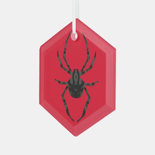 Gewone Oude Spin Glas Ornament (Voorkant links)