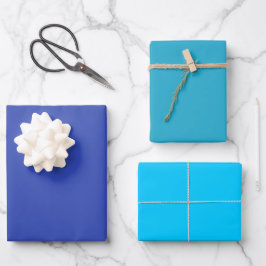Gewone Paarse Bal Levendige Blauwe Tinten 3 Tinten Inpakpapier Vel