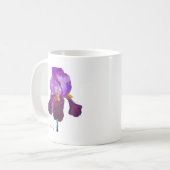 Gewone paarse bloemenmug koffiemok (Voorkant links)