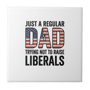 Gewone papa die probeert geen liberalen op te voed tegeltje