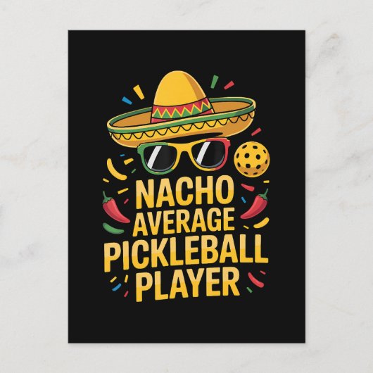Gewone Pickleball Speler Aankondigingskaart (Voorkant)