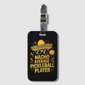 Gewone Pickleball Speler Bagagelabel (Voorkant (verticaal))